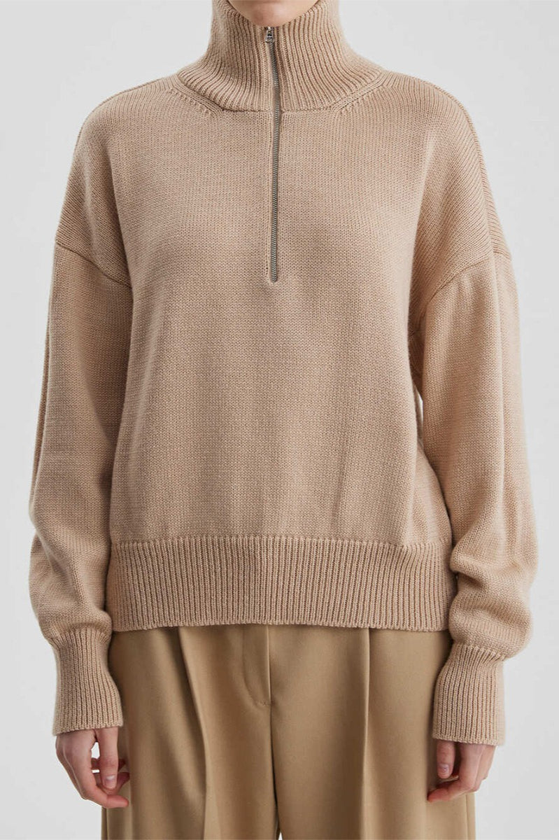 Warm Half Zip Knitted Sweater