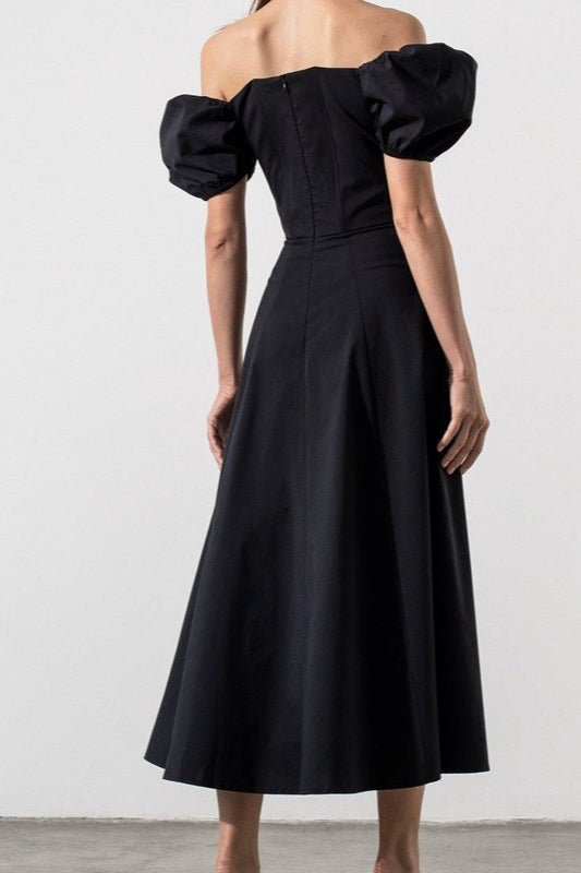 Tied Strap Split Hem Maxi Dress