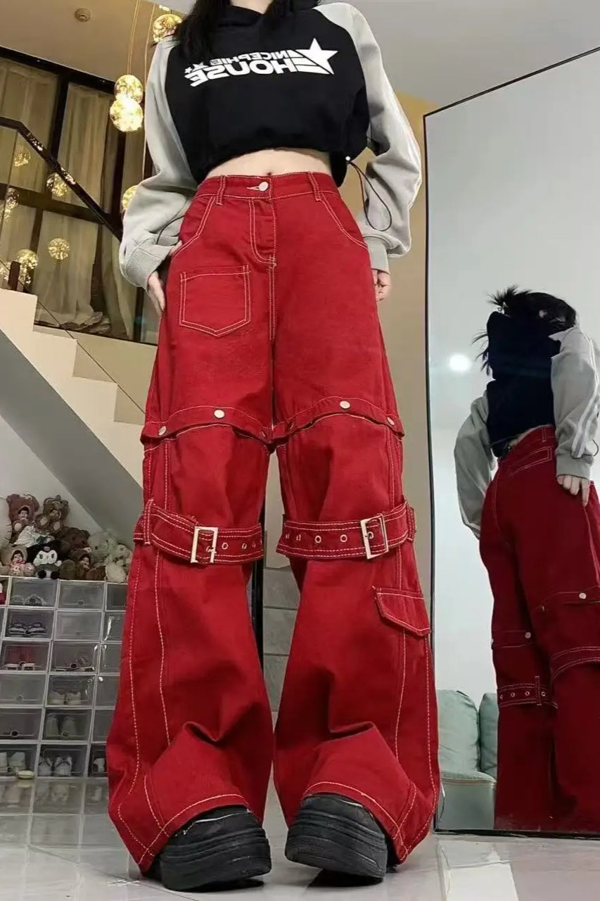 Streetwear Detachable Wide Leg Jean