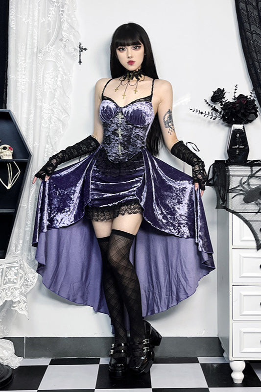 Dark Elegant Purple Gothic Dress