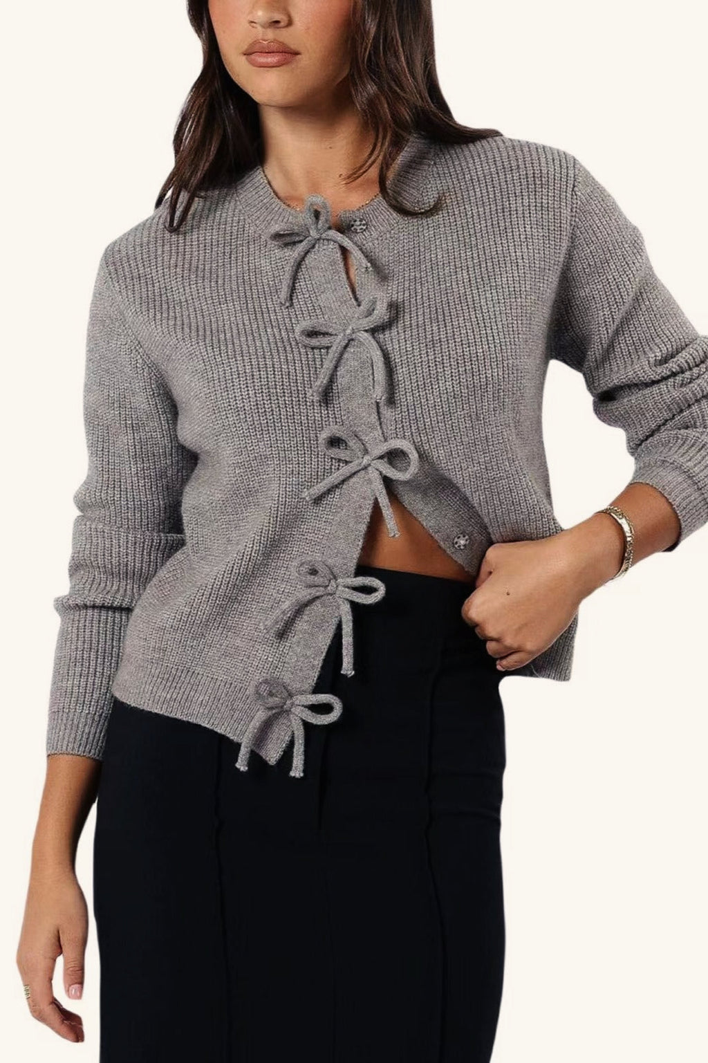 Cozy Knit Long-Sleeve Cardigan