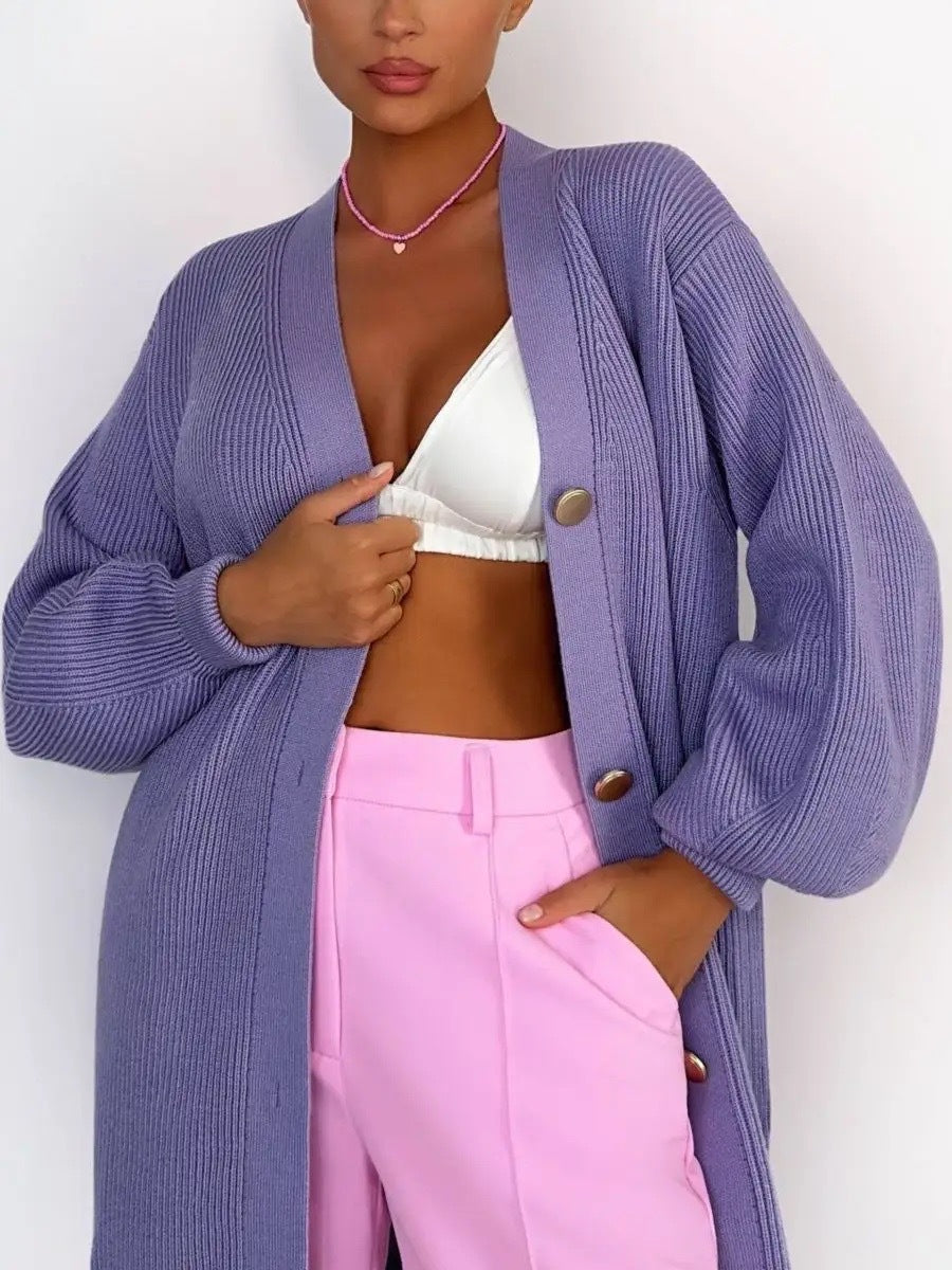 Simple Relaxed Knit Cardigan