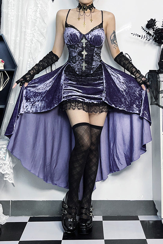 Dark Elegant Purple Gothic Dress