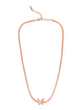 Rose Gold Butterfly Pendant Necklace
