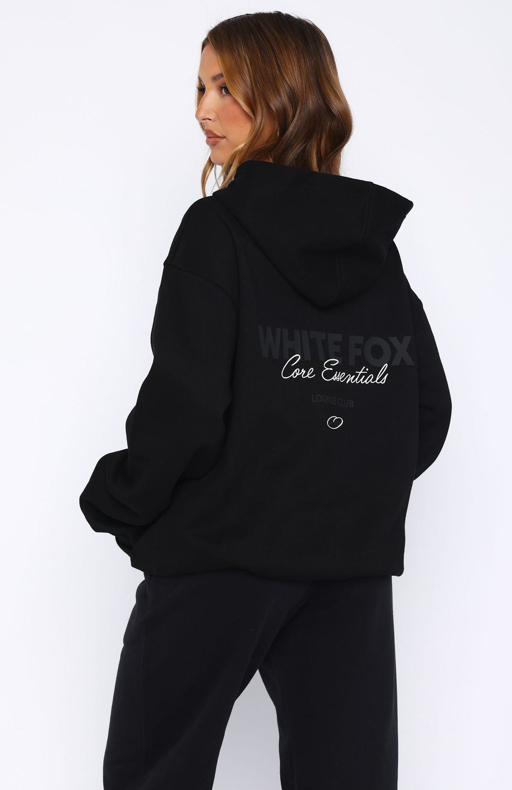 Core Essentials Oversized Black Hoodie