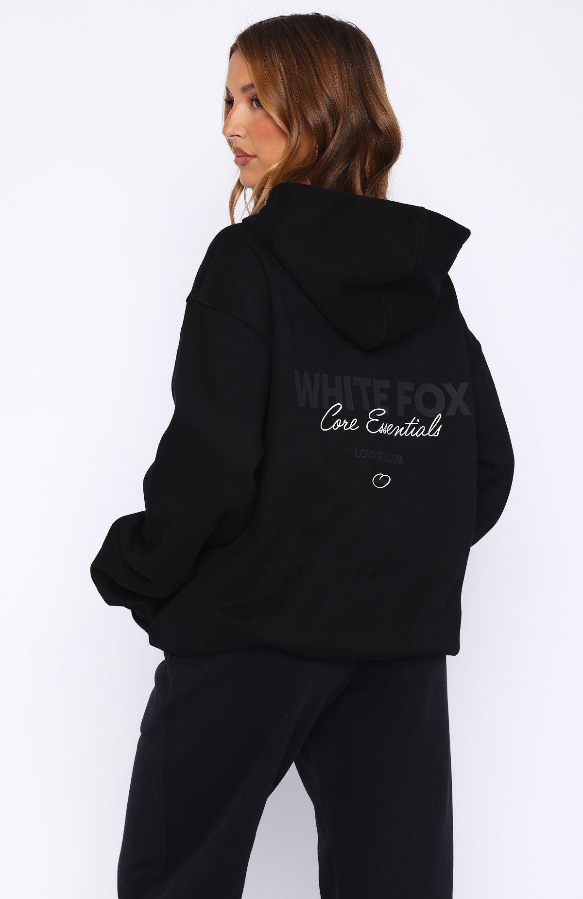 Core Essentials Oversized Black Hoodie