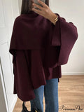 Burgundy Knit Scarf Coat