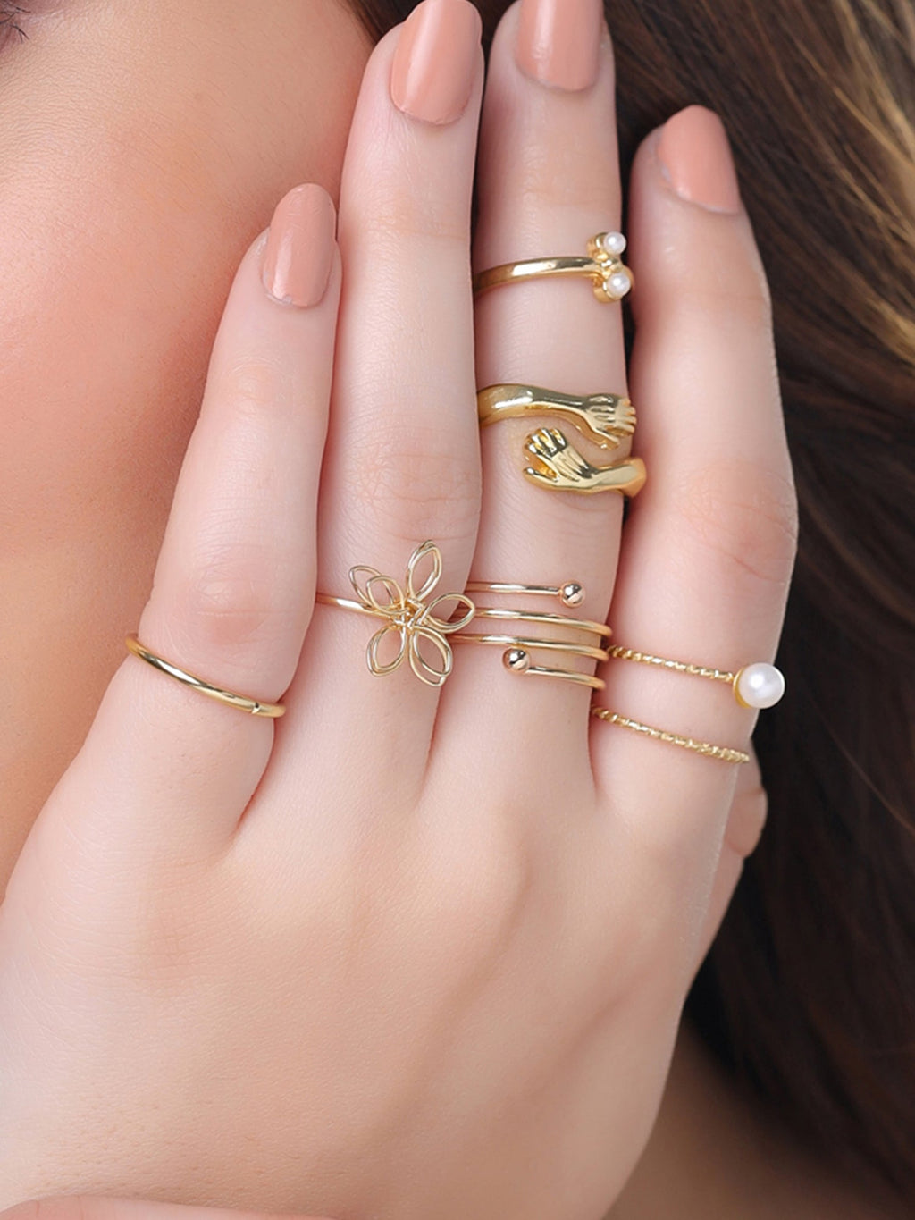 Golden Knuckle Stackable Finger Ring