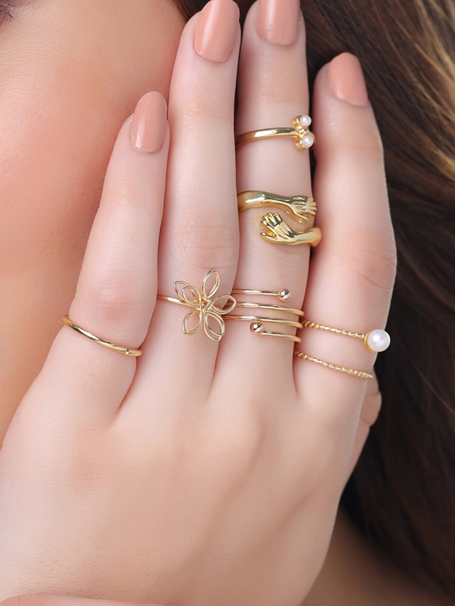 Golden Knuckle Stackable Finger Ring