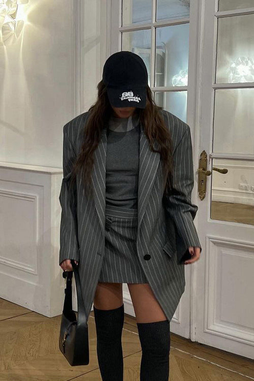 Premium Trendy Striped Blazer Style Coat