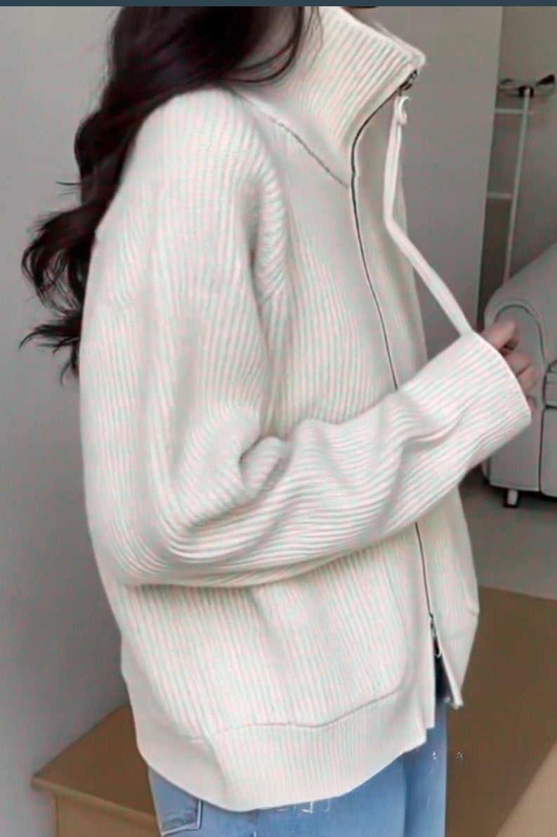 Relaxed High Neck Sweater