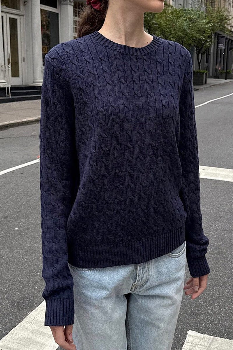 Minimal Solid Long Sleeve Sweater