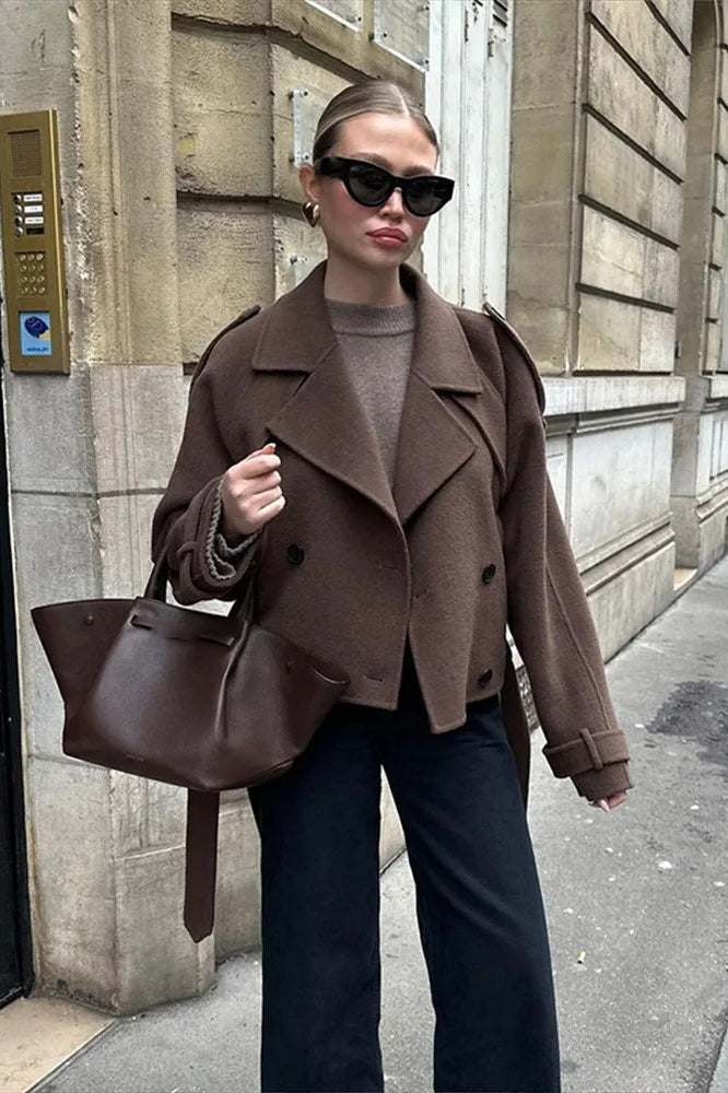 Vintage Lapel Wool Coat