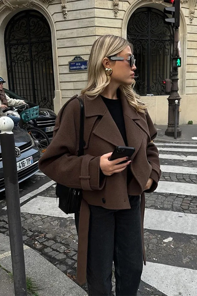 Vintage Lapel Wool Coat
