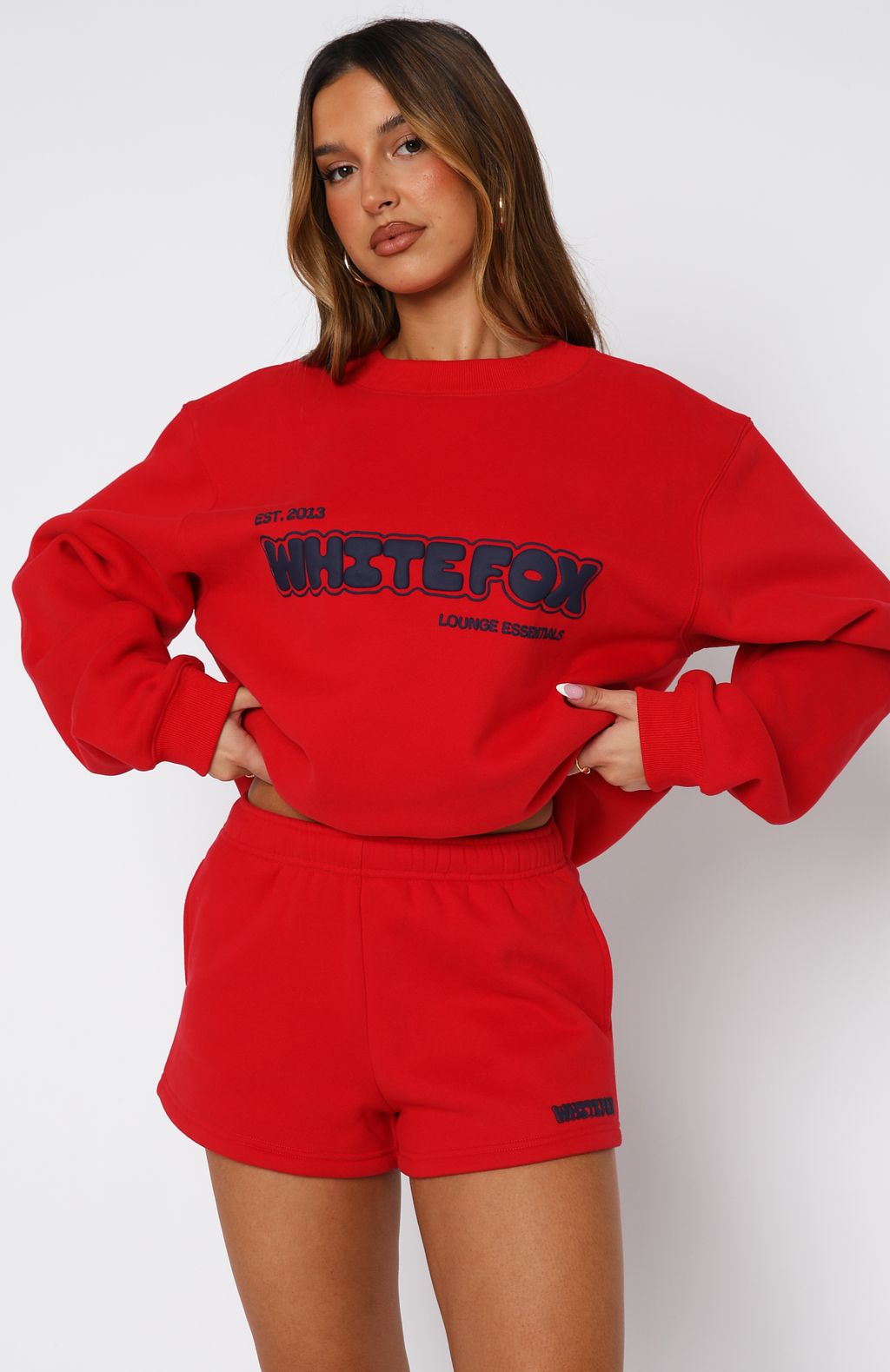 Red Give It A Try Lounge Short