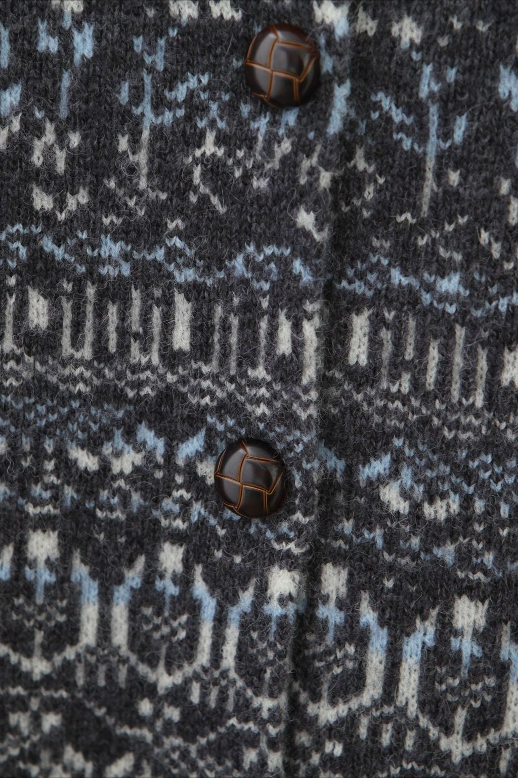 Fair Isle Jacquard Crew-Neck Cardigan