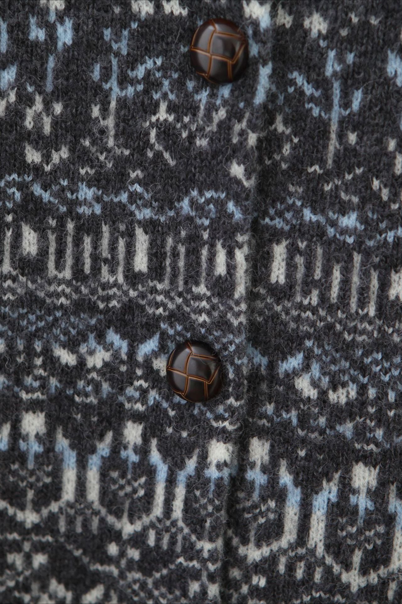 Fair Isle Jacquard Crew-Neck Cardigan