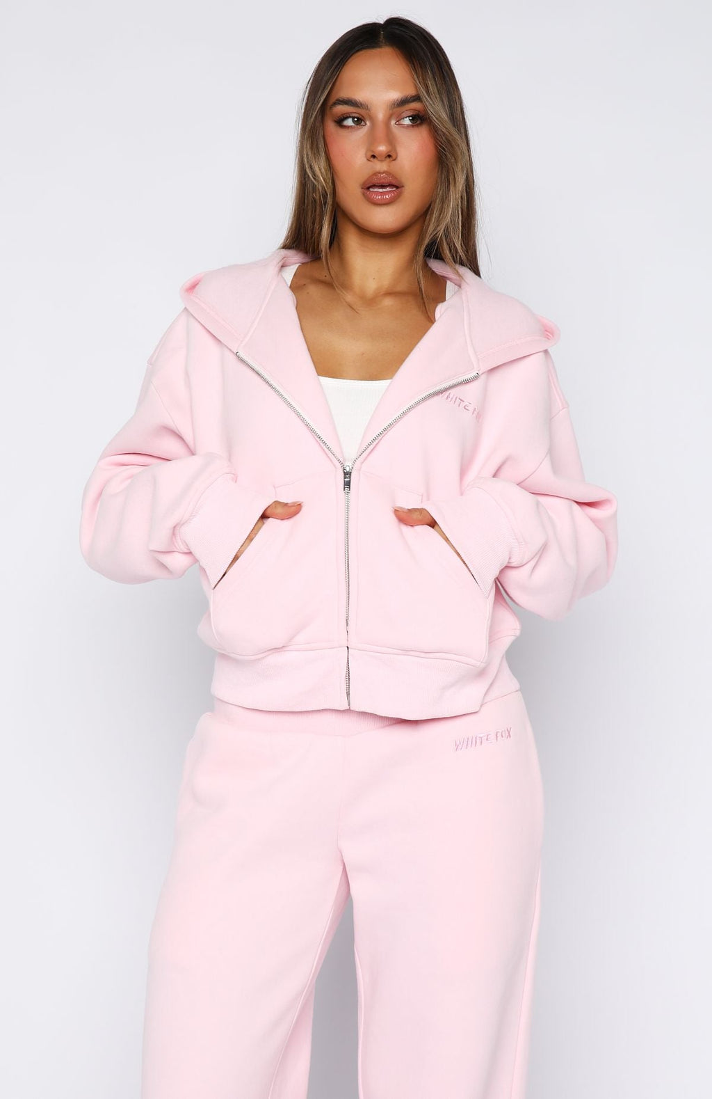 Come A Long Way Boxy Pink Hoodie