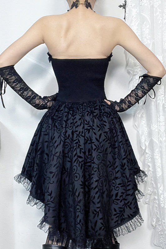 Strapless Train Gothic Dress