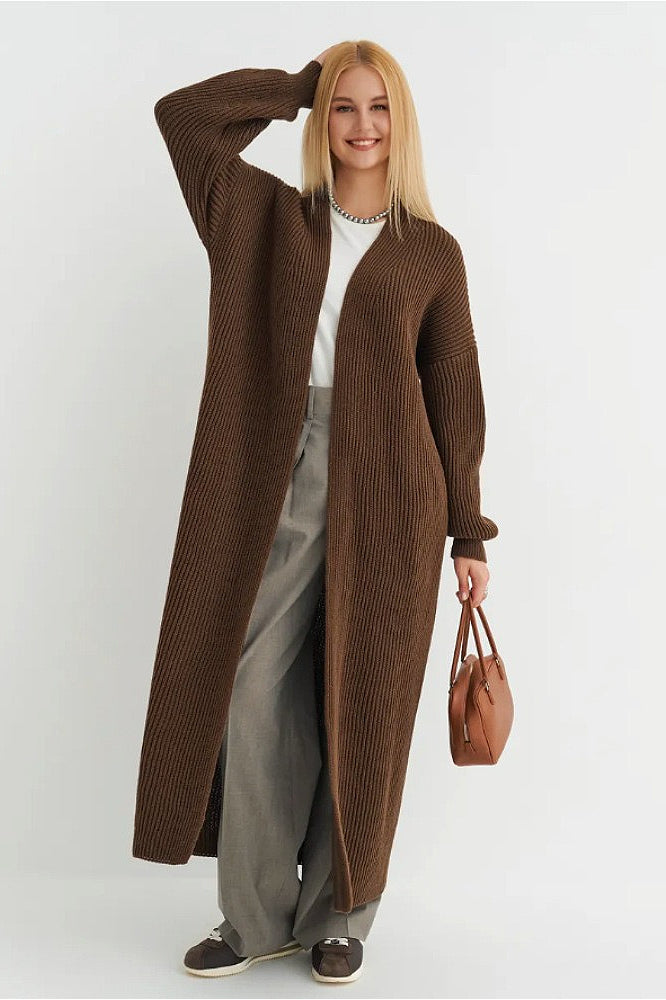 Oversized Long Knit Cardigan