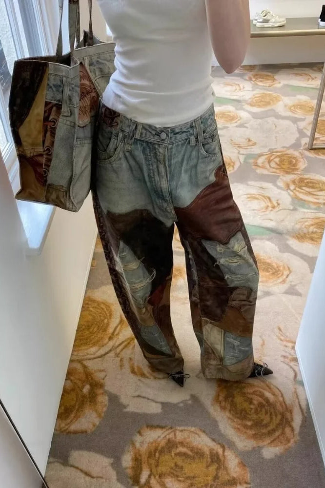 3D Printed Streetwear Baggy Jean