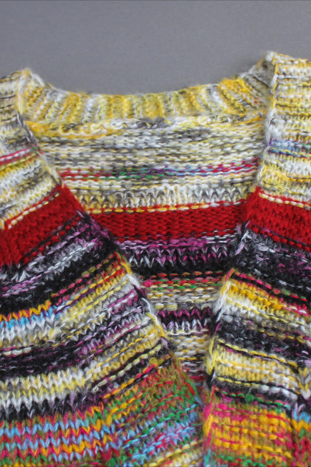 Retro Striped Long Sleeve Knit Cardigan