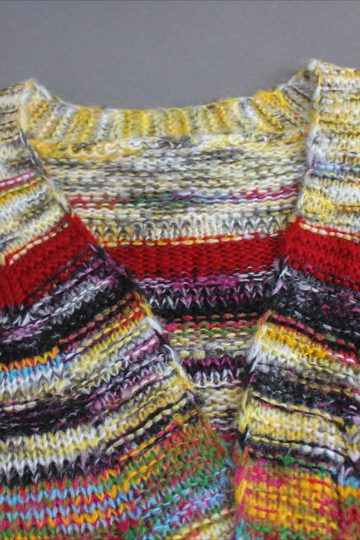 Retro Striped Long Sleeve Knit Cardigan