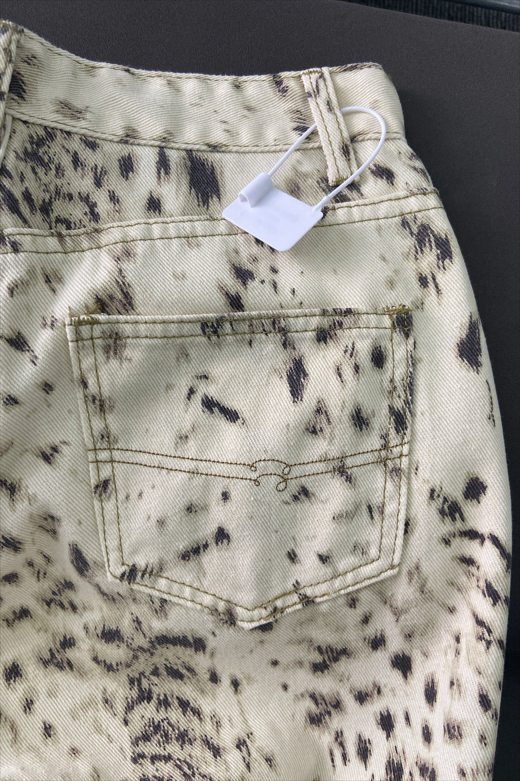 Retro Leopard Straight Baggy Jean