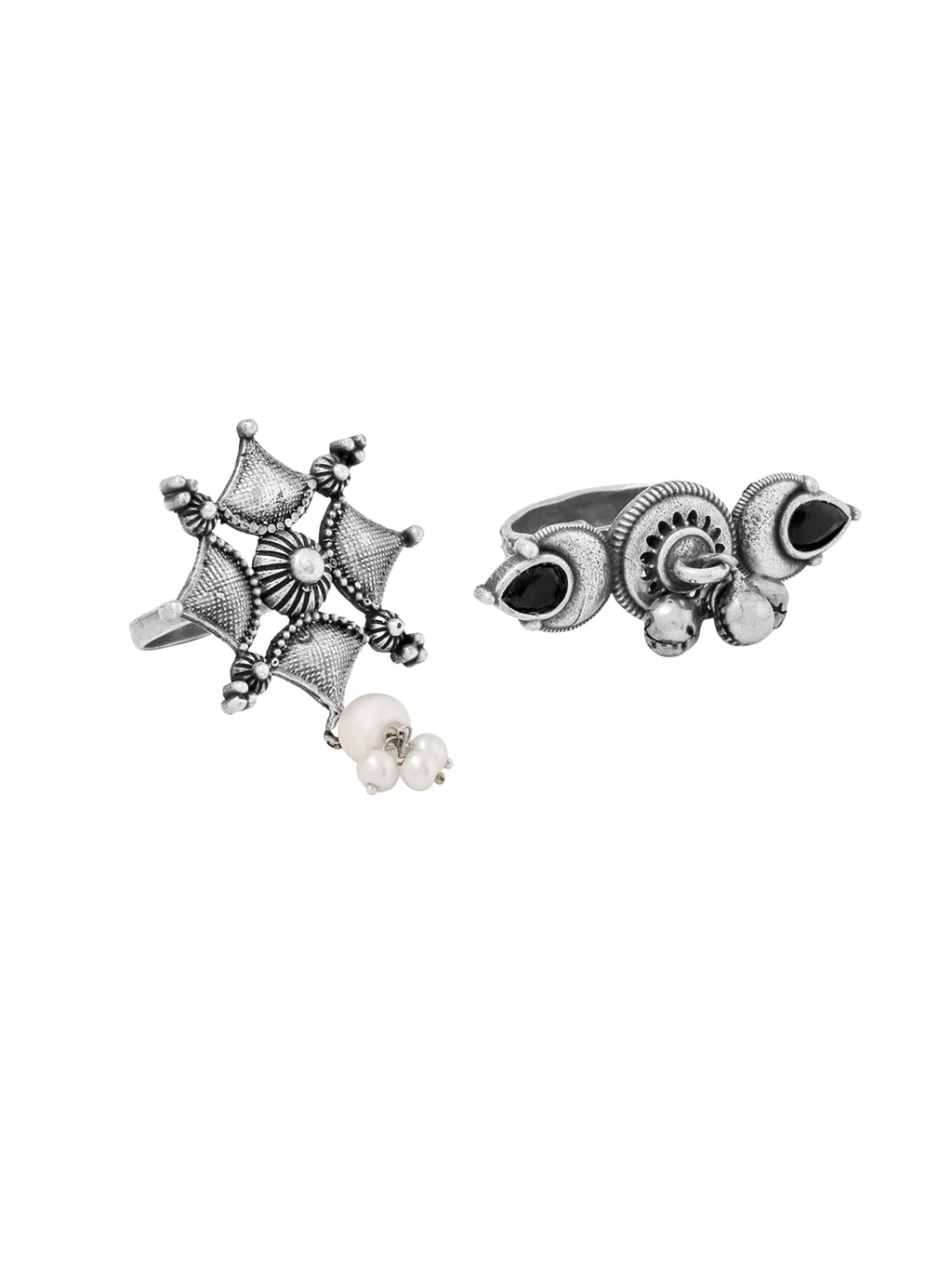 Oxidised Silver Adjustable Classic Ring