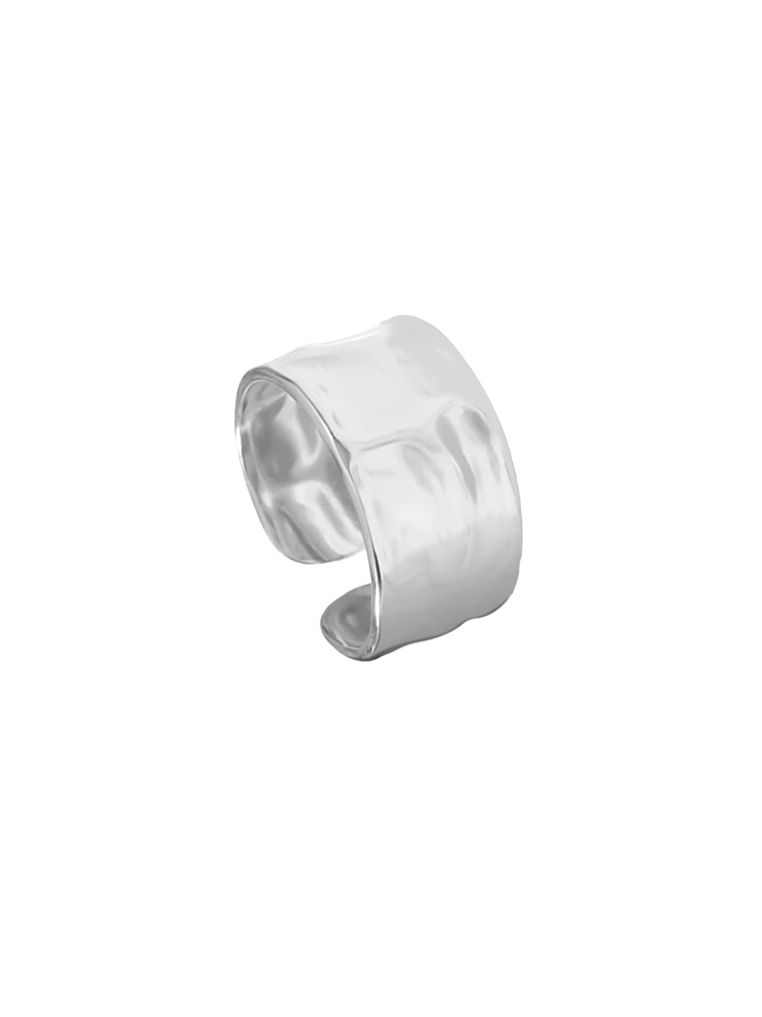Rhodium Plated Adjustable Fashion Band Ring