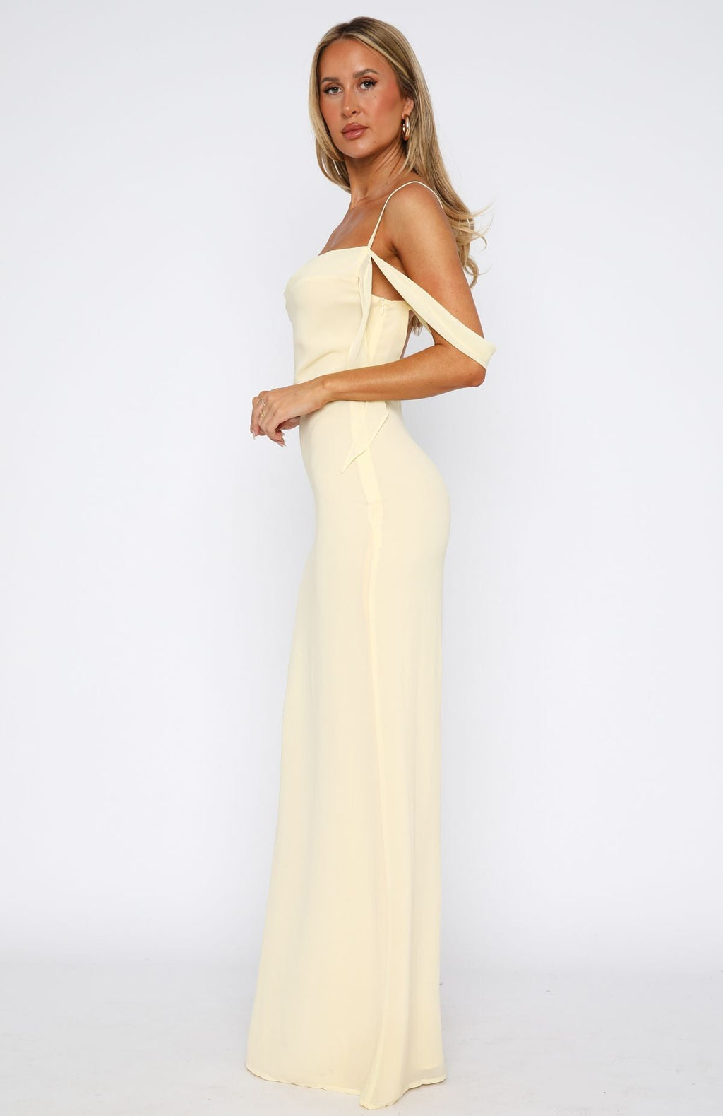 Lemon Blossom Romantic Maxi Dress
