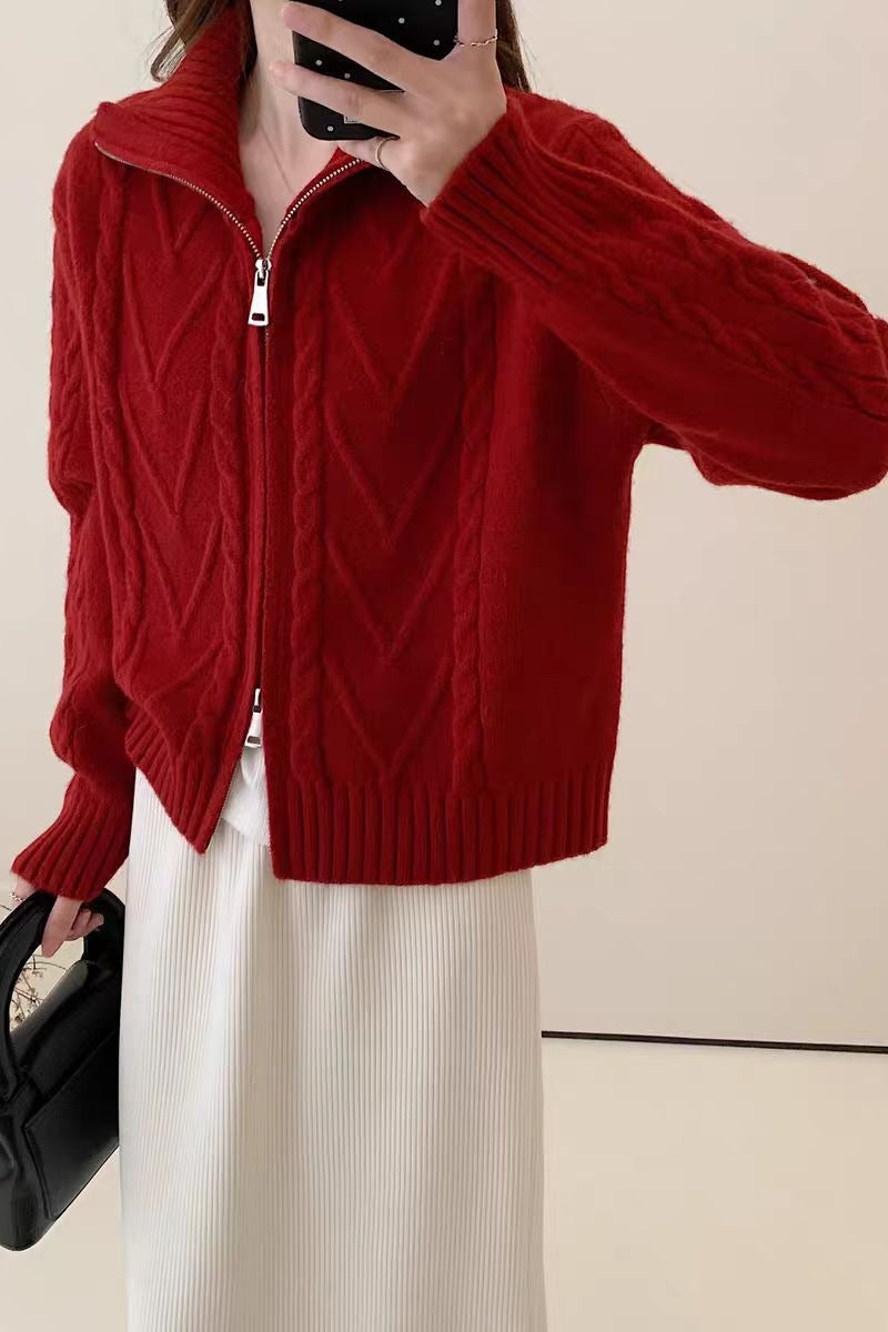 Turtleneck Cable Knit Sweater