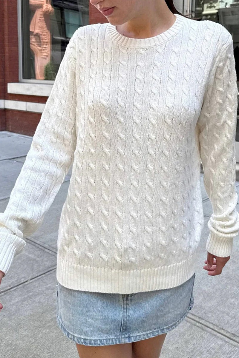 Minimal Solid Long Sleeve Sweater