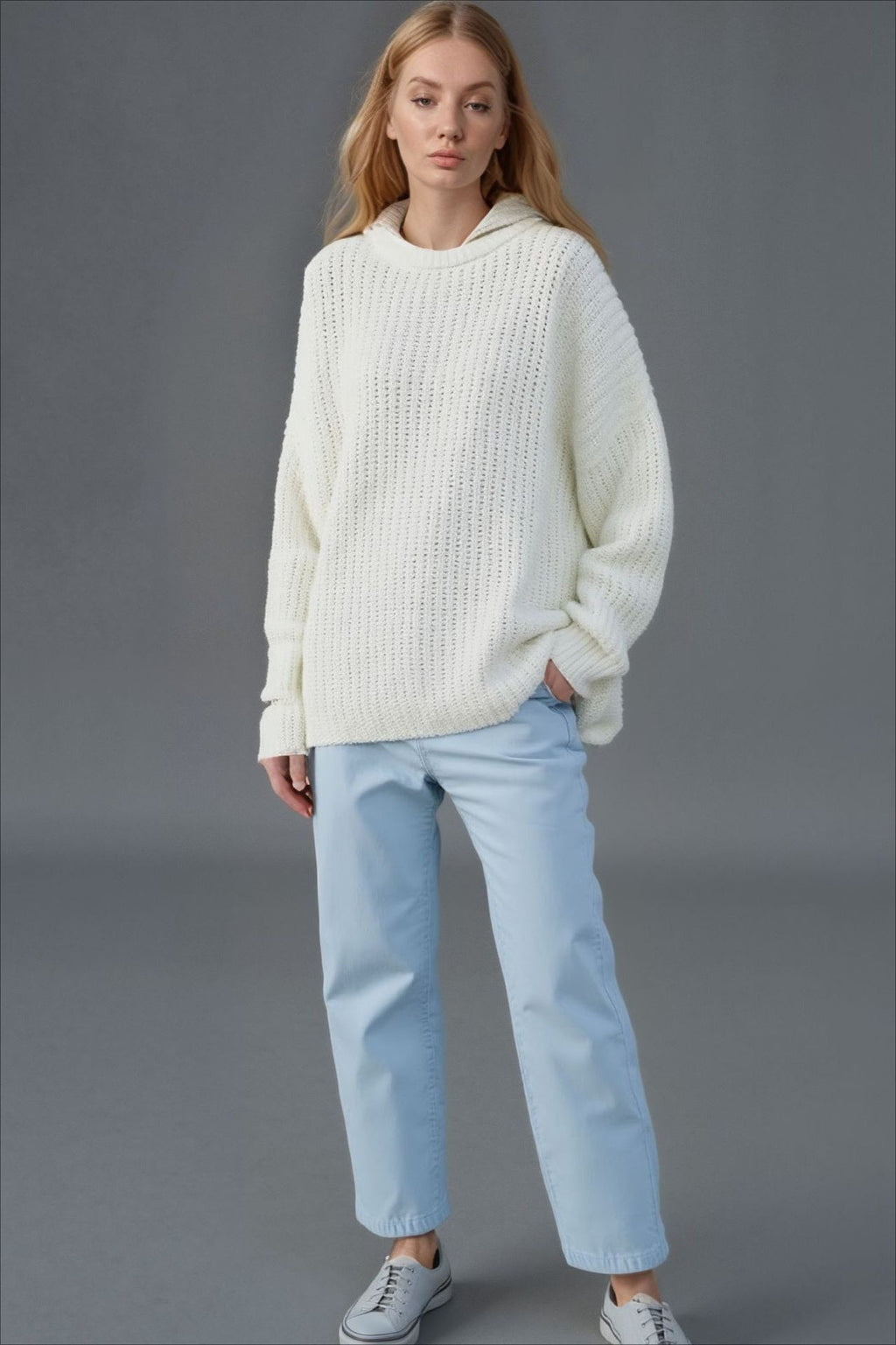 Casual Lantern Sleeve Sweater