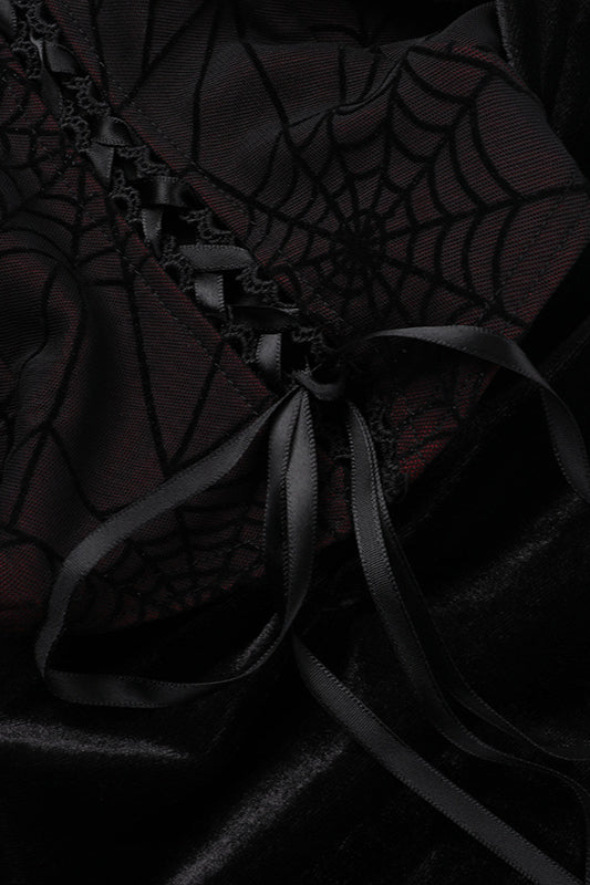 Halloween Flared Sleeve Gothic Dress