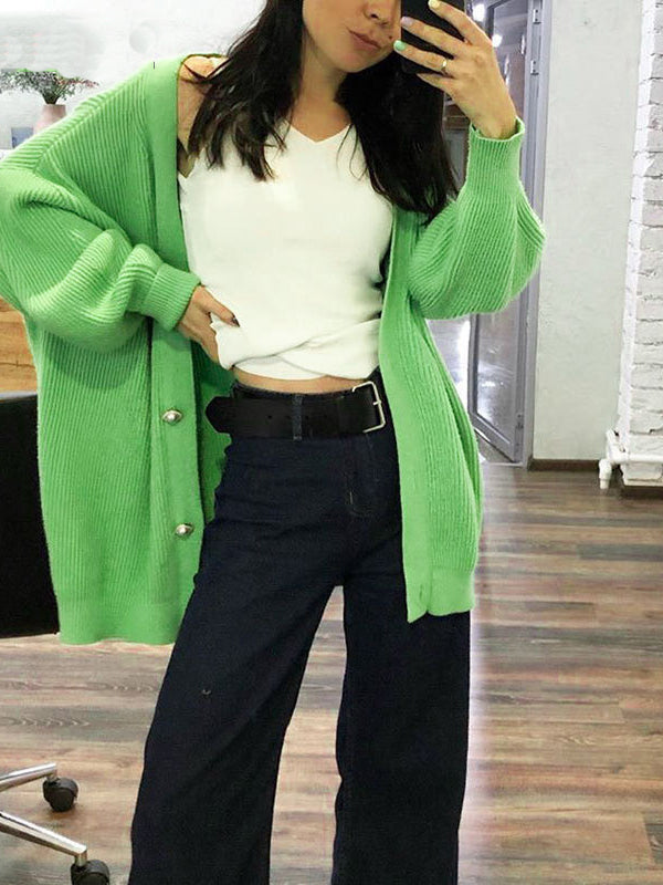 Simple Relaxed Knit Cardigan