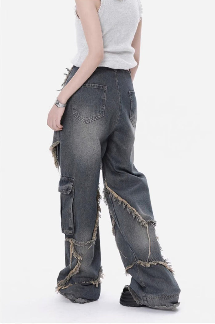 High Waist Wide Leg Workwear Jean