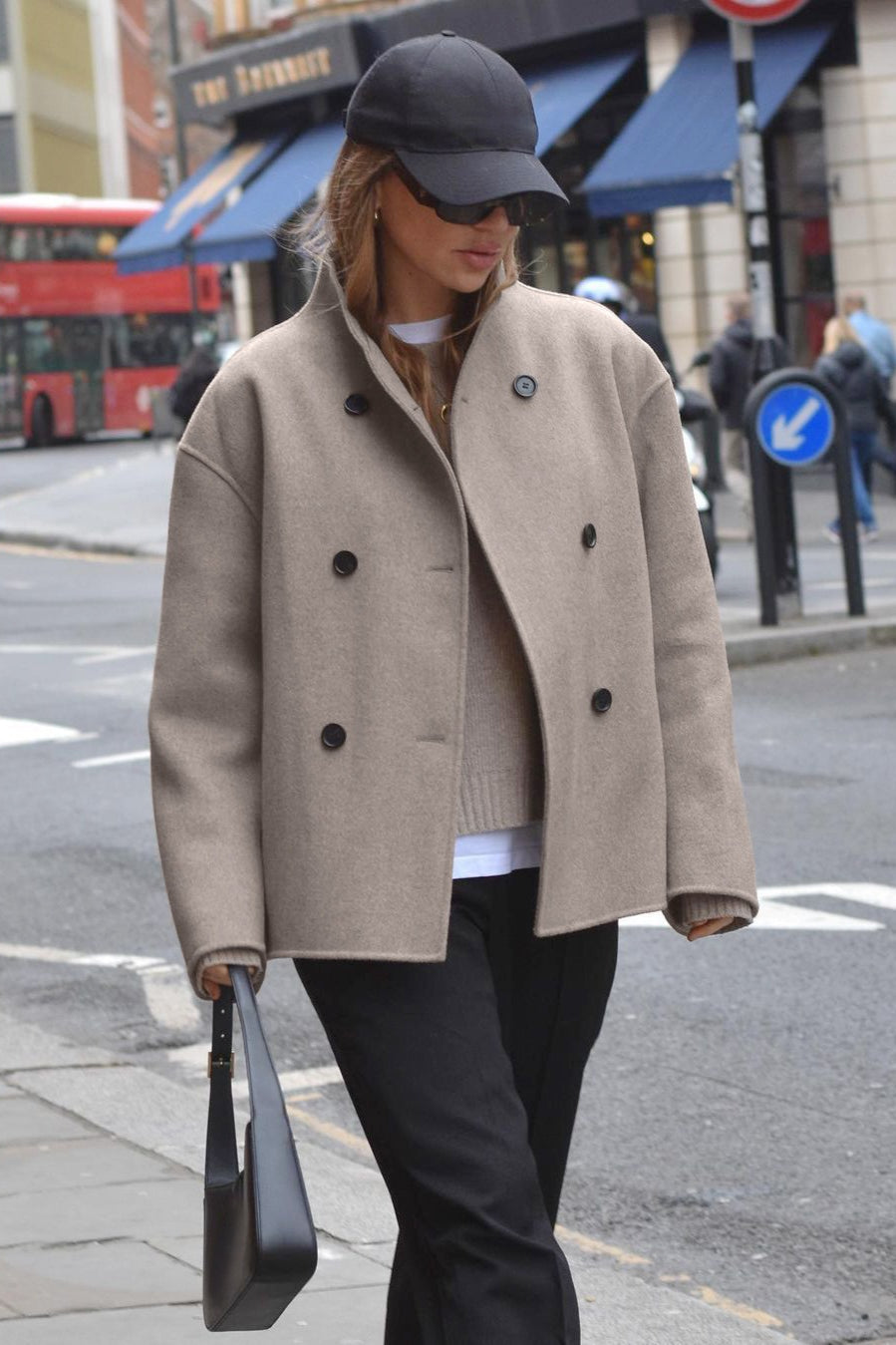 Retro Style Woolen Office Coat