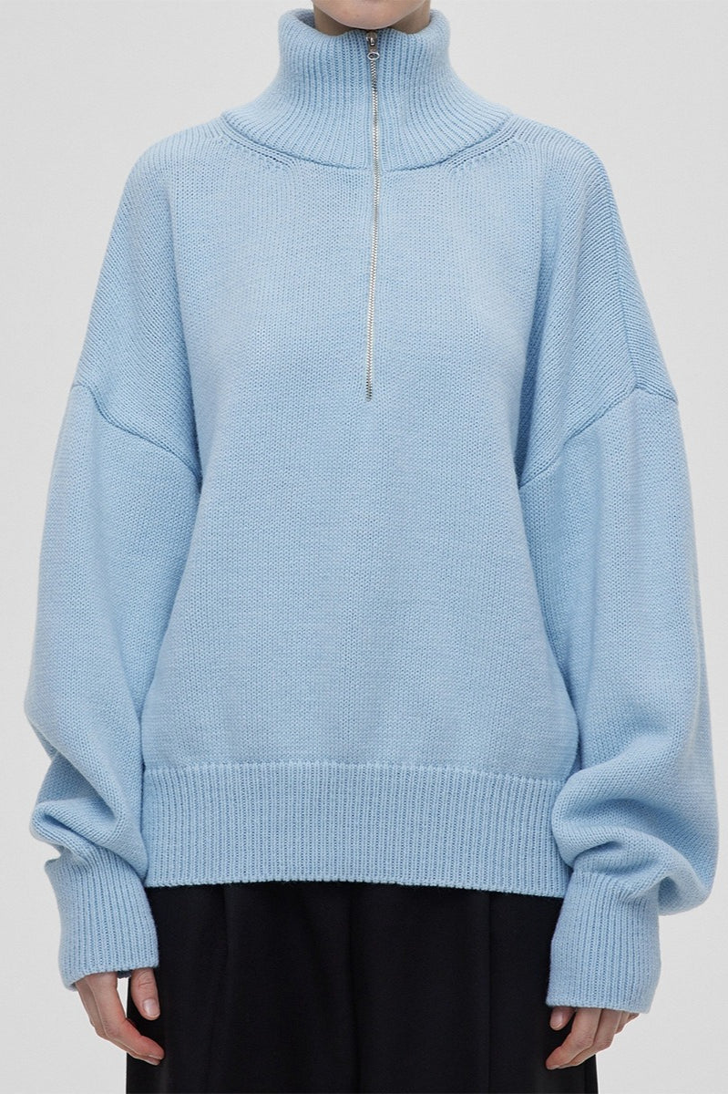 Warm Half Zip Knitted Sweater