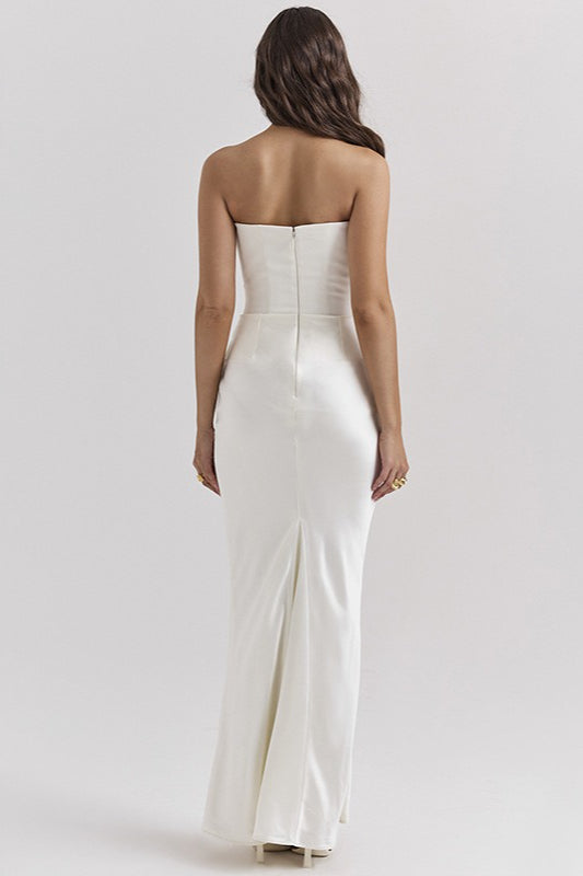 Chic Open Back Waist-Tight Maxi Dress