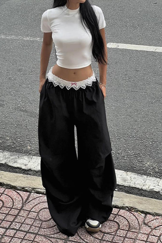 Street Lace-Detail Pant
