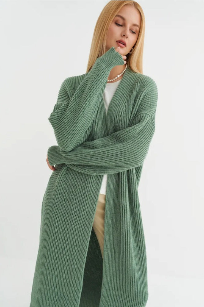 Oversized Long Knit Cardigan