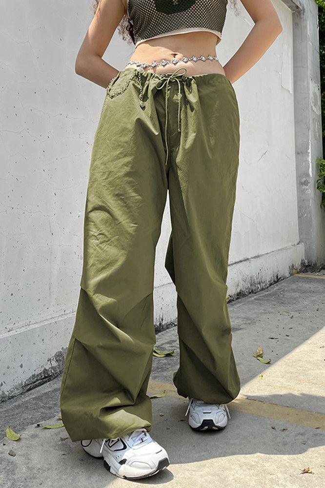 Trendy Low-Rise Drawstring Pant