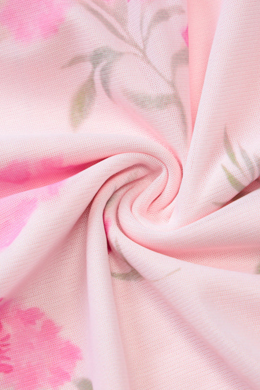 Alluring Backless Slim Tie Waist Floral Dress