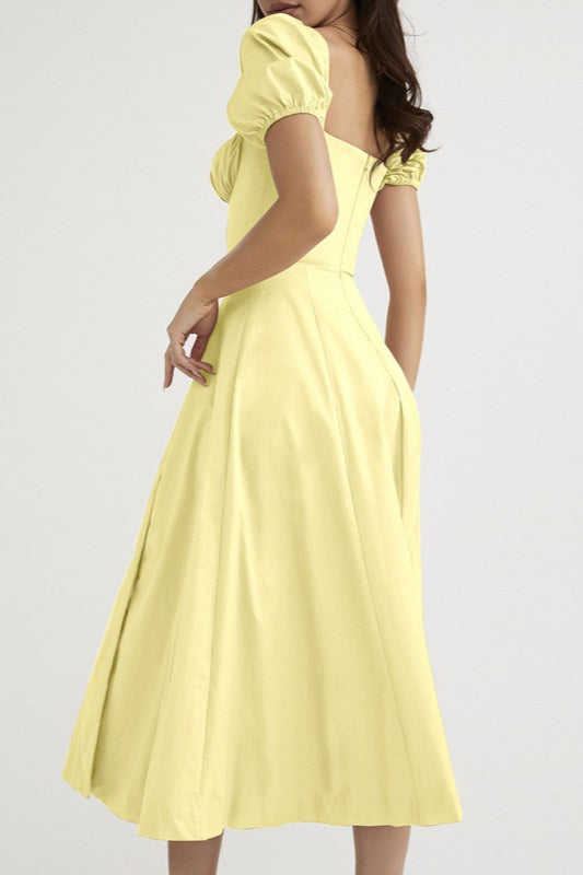 Tied Strap Split Hem Maxi Dress