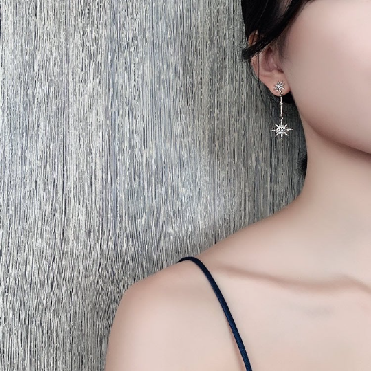 Starburst Crystal Dangle Earring