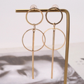 Circle Bar Geometric Dangle Earring