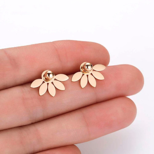 Lotus Petal Ear Jacket Earring
