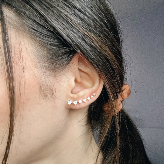 Crystal Ear Climber Earring
