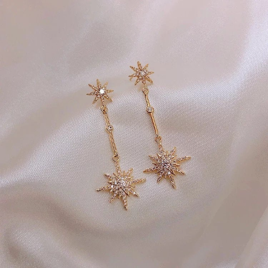 Starburst Crystal Dangle Earring